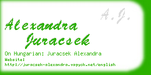 alexandra juracsek business card